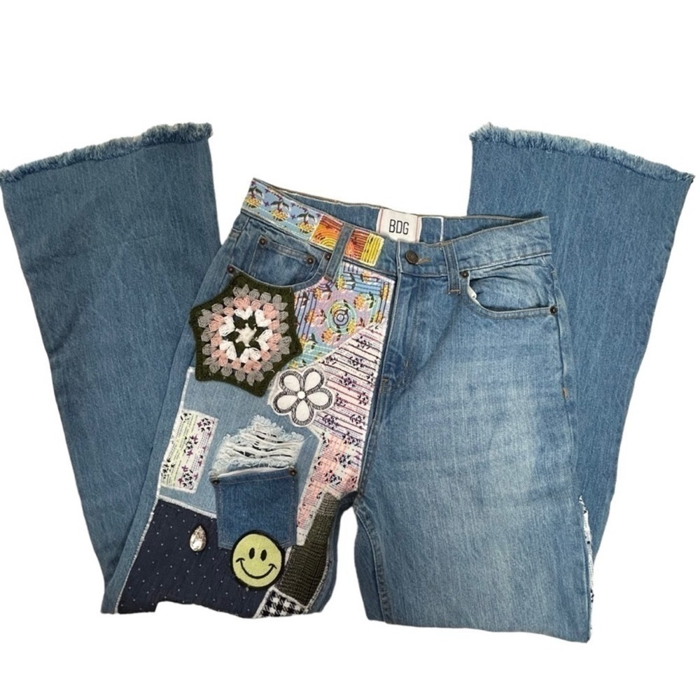 BDG High-Waisted Flare Jeans Indigo Craft NWT - Picture 6 of 16